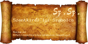 Szentkirályi Szabolcs névjegykártya